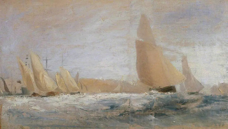 Boceto para 'Castillo de East Cowes, la Regata Navegando contra el Viento' No. 1 - J. M. W. Turner