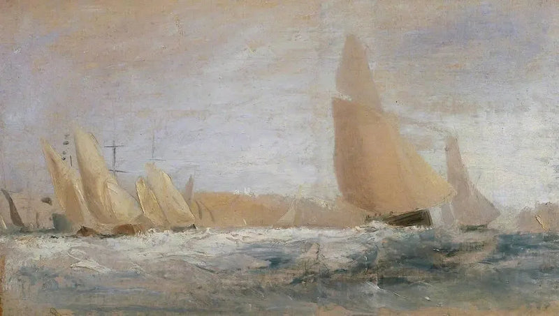 Boceto para 'Castillo de East Cowes, la Regata Navegando contra el Viento' No. 1 - J. M. W. Turner