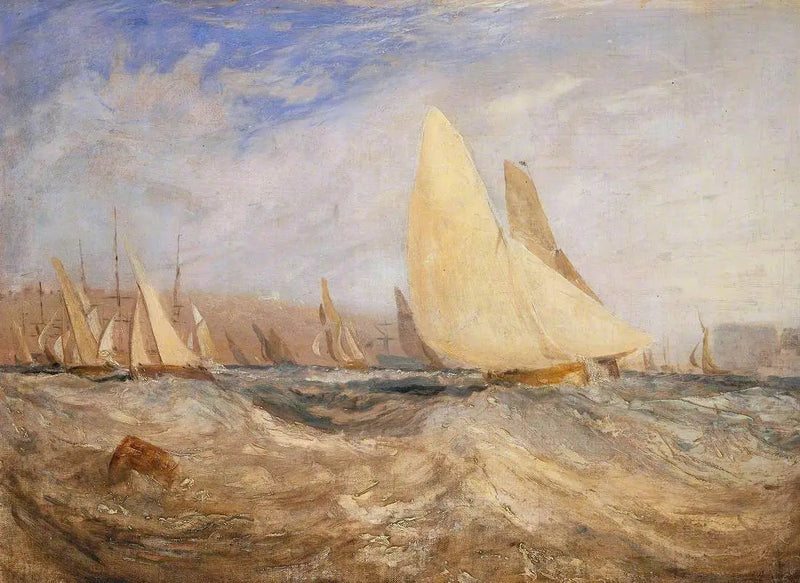 Boceto para 'Castillo de East Cowes, la Regata Navegando contra el Viento' No. 2 - J. M. W. Turner