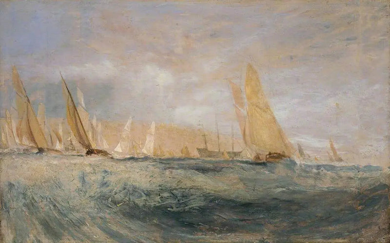 Boceto para 'Castillo de East Cowes, la Regata Navegando contra el Viento' No. 3 - J. M. W. Turner