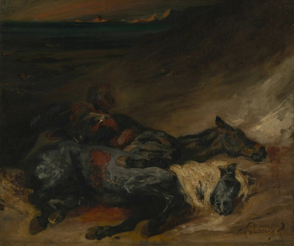Soir après une bataille - Eugène Delacroix image 1 tableau peint à l’huile sur toile