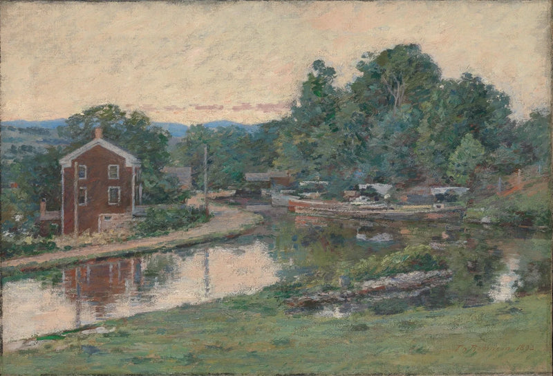 Velada en la esclusa, Napanoch, Nueva York - Theodore Robinson