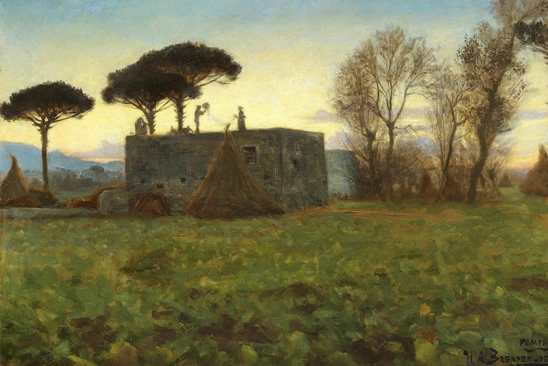 Noche en Pompeya. - H. A. Brendekilde
