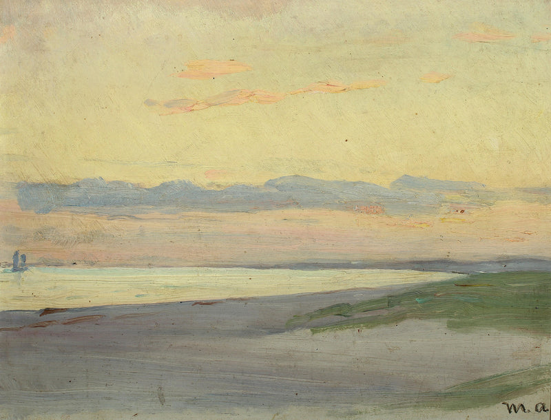 Atardecer en Skagen con vistas al mar. - Michael Peter Ancher