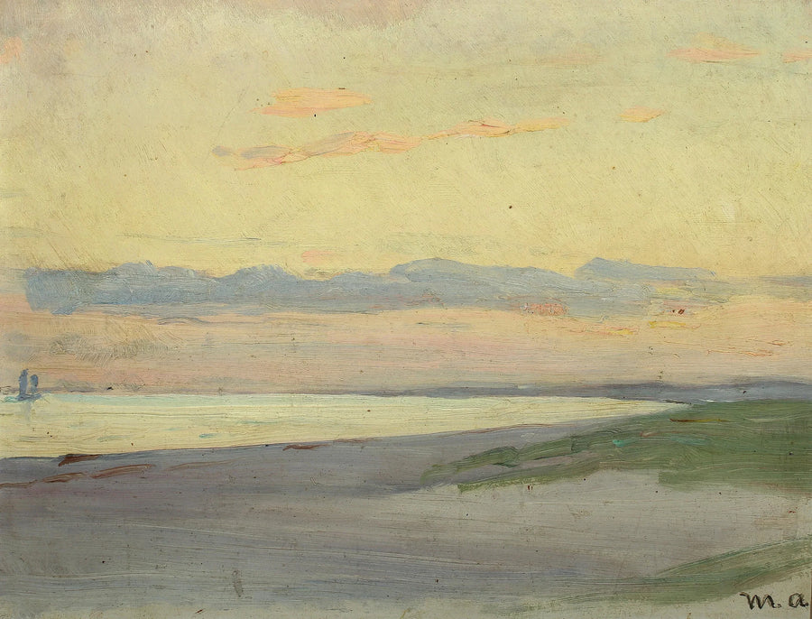 Atardecer en Skagen con vistas al mar. - Michael Peter Ancher