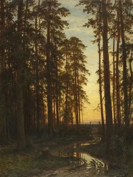 Noche en un bosque de pinos - Ivan Chichkine