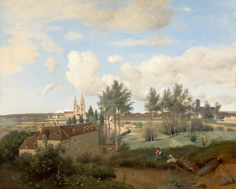 Soissons visto desde la fábrica de M. Henry - Jean-Baptiste Camille Corot