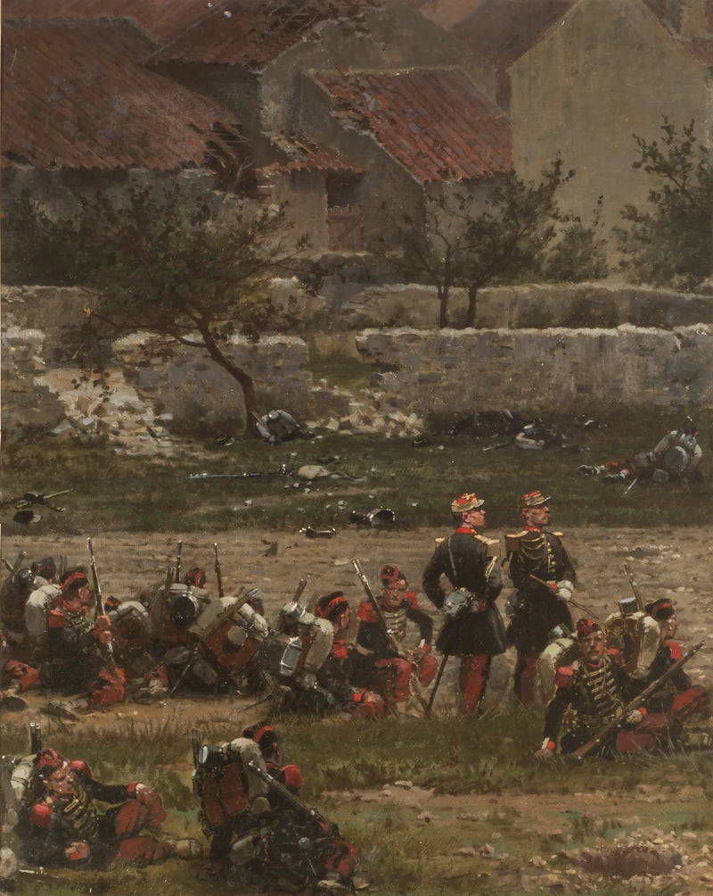 Soldados en descanso (Panorama de la batalla de Rezonville) (Fragmento) - Édouard Detaille
