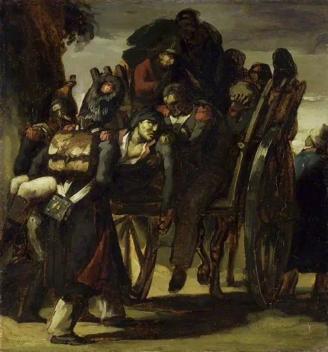 Soldados heridos en una carreta - Théodore Géricault