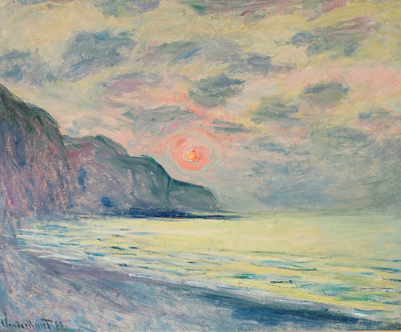 El convento del sol, el tiempo brumoso, Pourville - Claude Monet