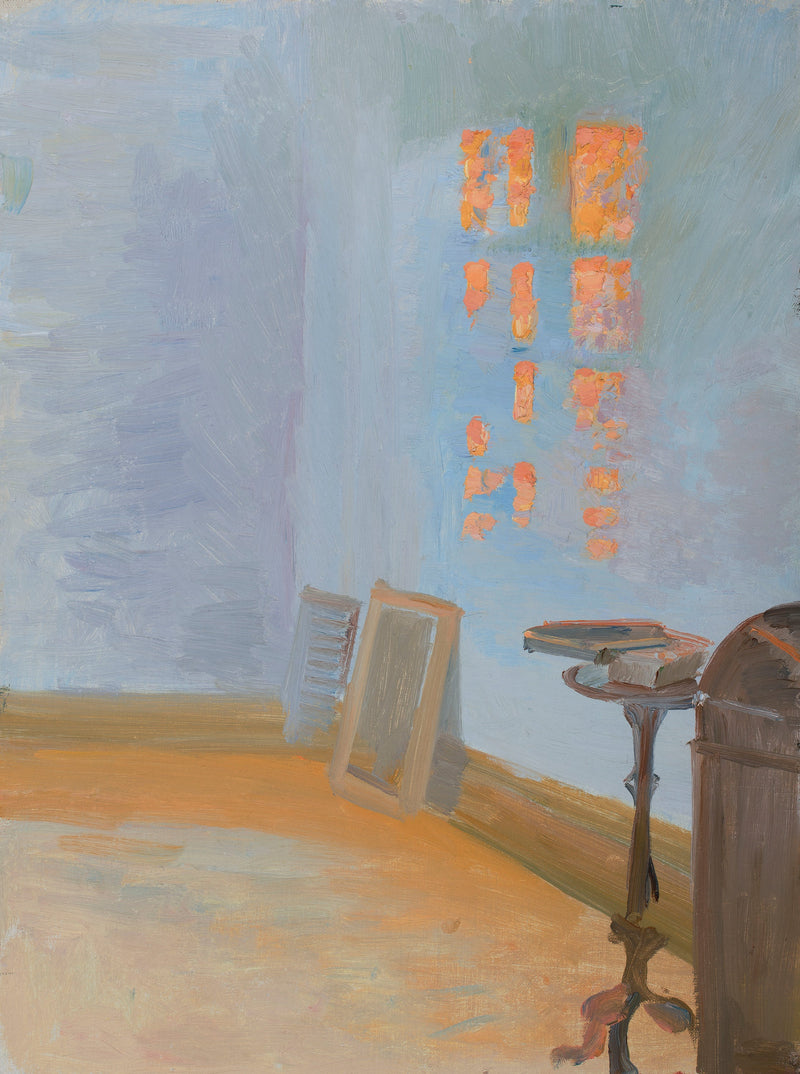 Atardecer en el estudio del artista en Markvej. - Anna Ancher