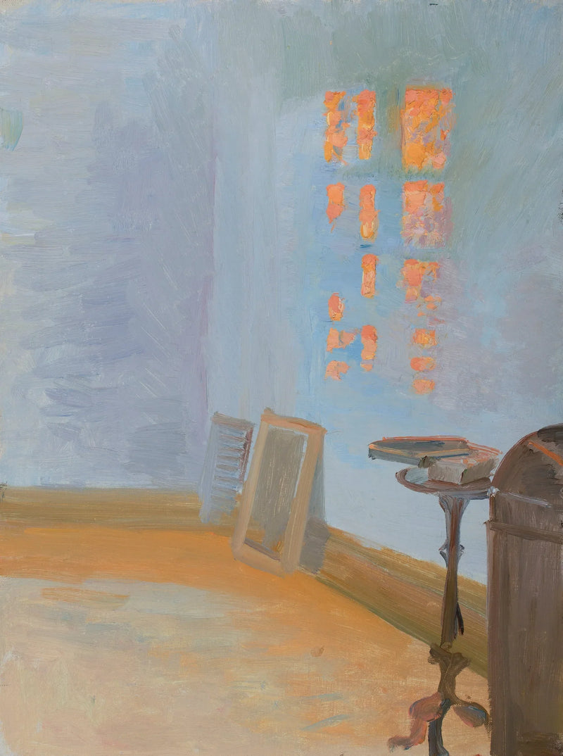 Atardecer en el estudio del artista en Markvej. - Anna Ancher