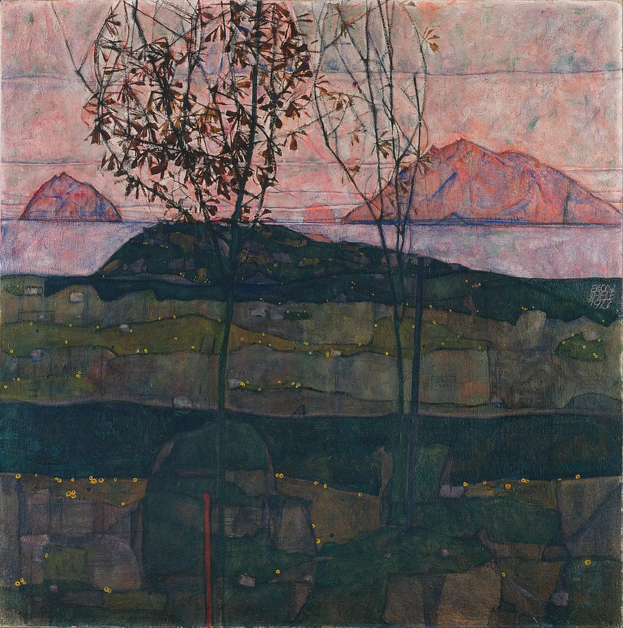 Puesta de sol - Egon Schiele