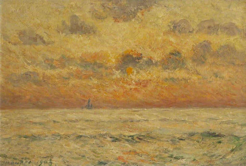Atardecer en el mar, Quiberon - Maxime Maufra