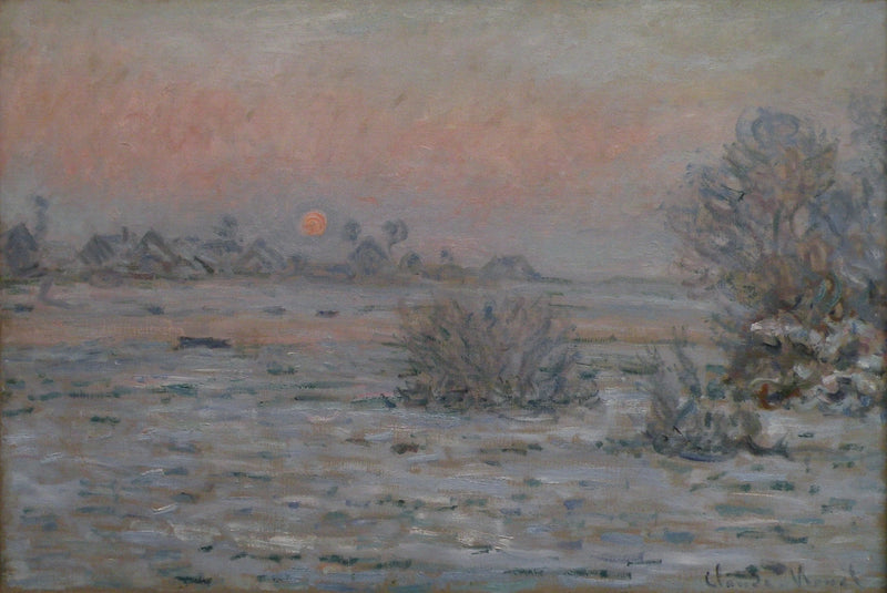 Sol de invierno en Lavacourt W557 - Claude Monet