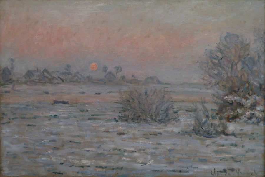 Sol de invierno en Lavacourt W557 - Claude Monet