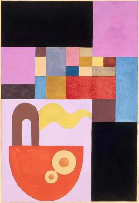 Motif abstrait (bateau). Composition verticale-horizontale (1917, version 2), peinture de Sophie Taeuber-Arp