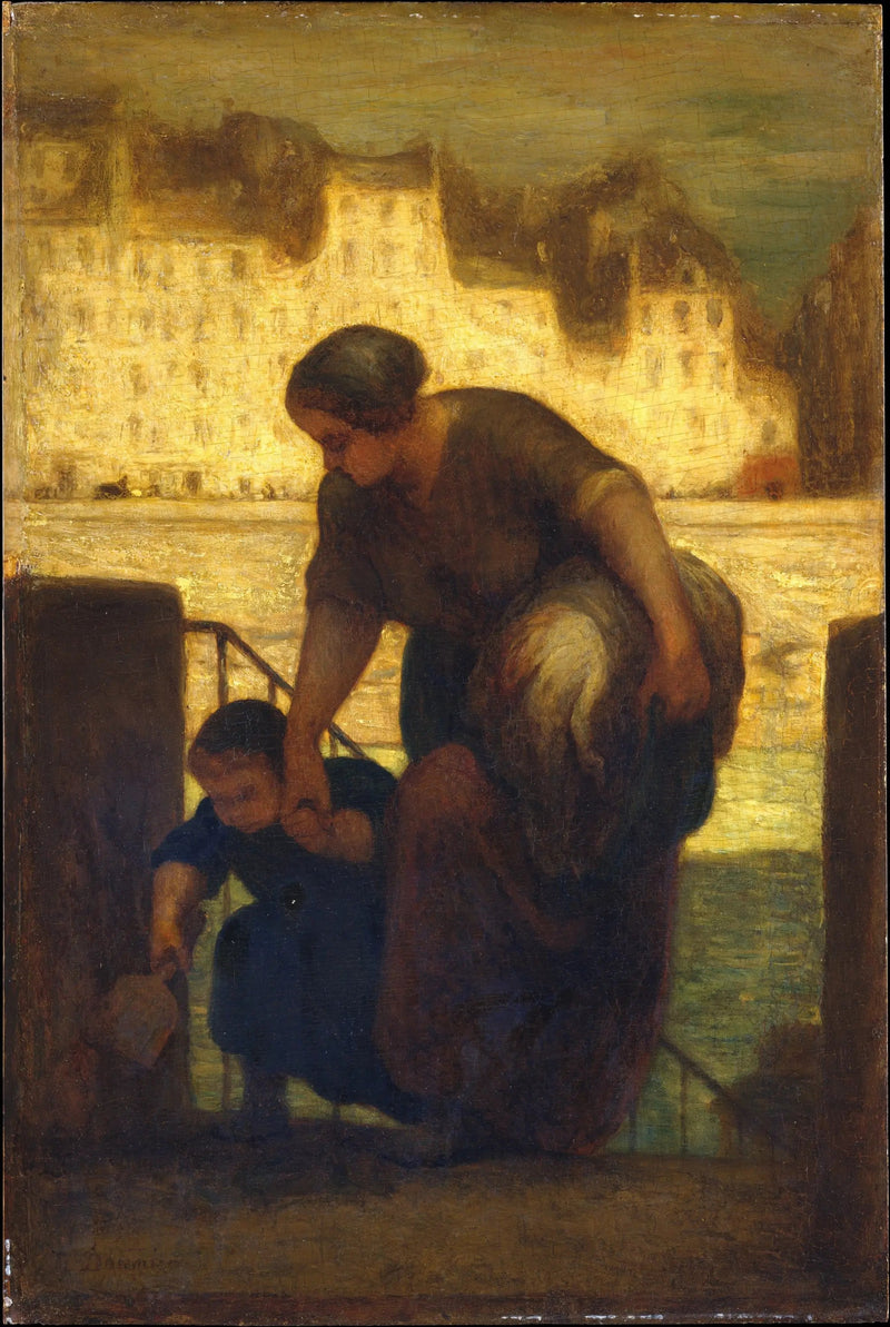 Salida del barco de lavado - Honoré Daumier