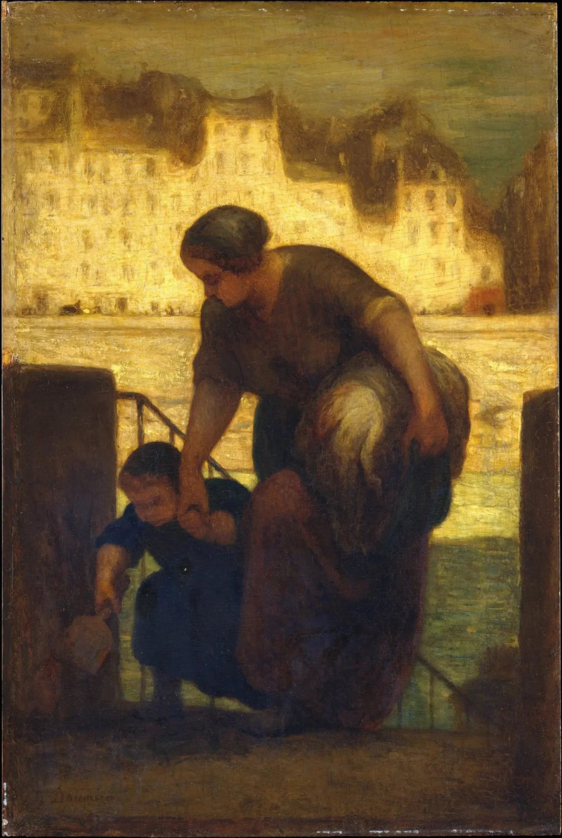Salida del barco de lavado - Honoré Daumier