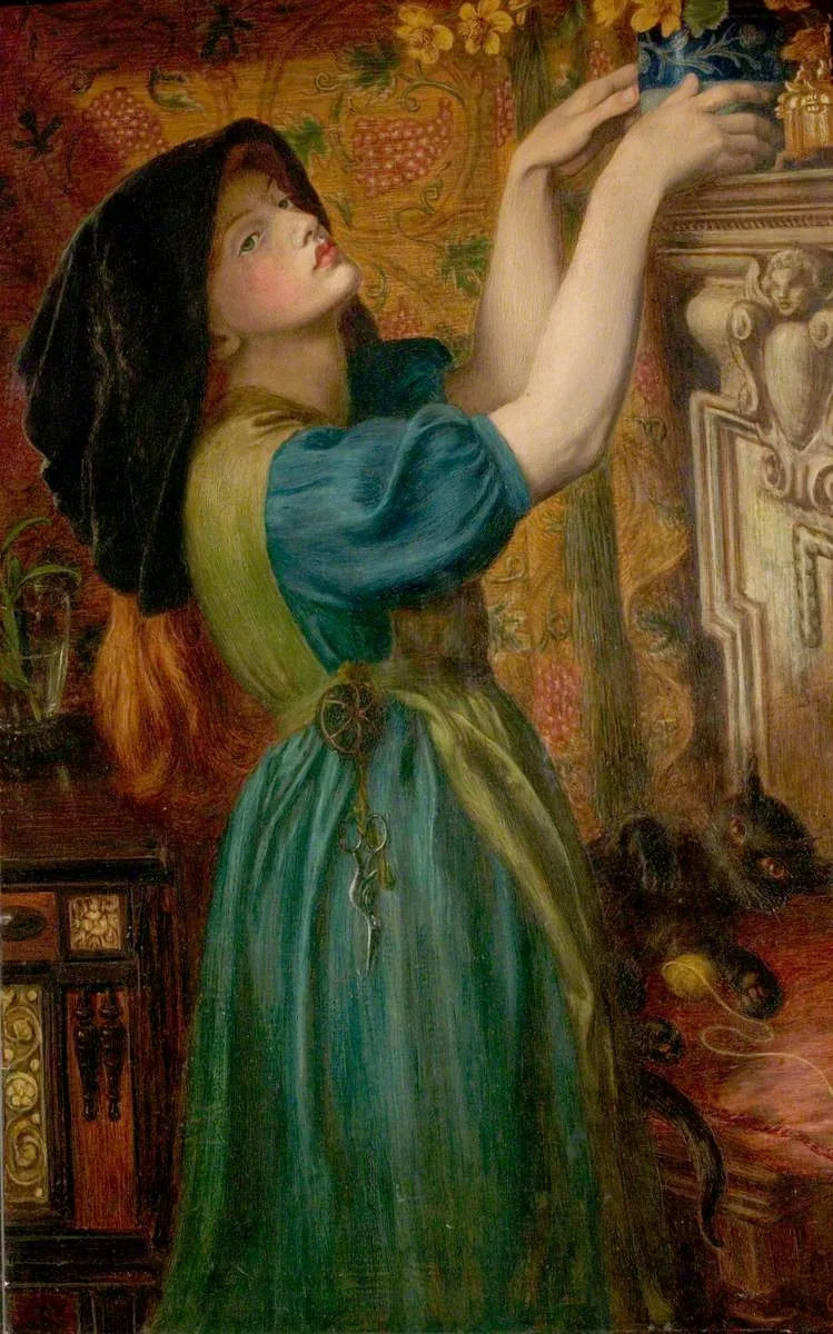Soucis (La Doncella del Pajar) - Dante Gabriel Rossetti