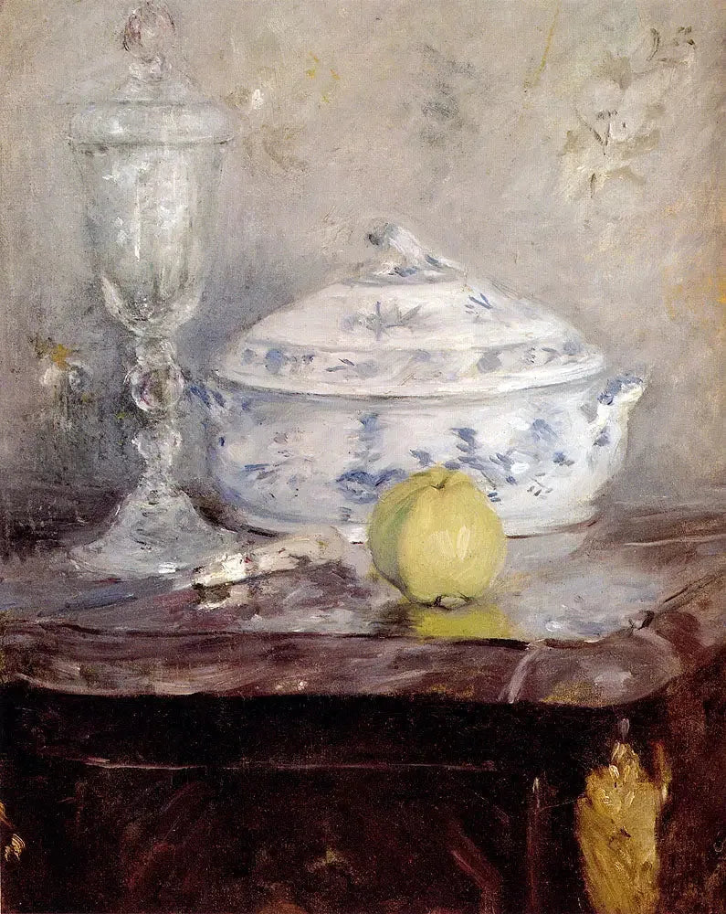 Sopera y manzana - Berthe Morisot