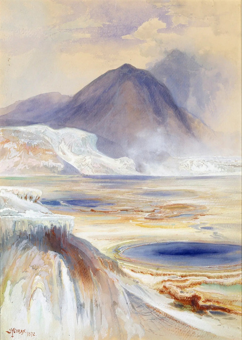 Fuentes termales de Mammoth, Yellowstone - Thomas Moran