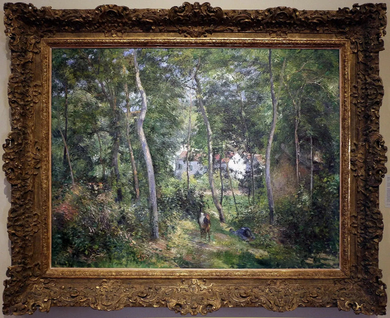 Bosque en el Hermitage, Pontoise / El Fondo del Hermitage - Camille Pissarro