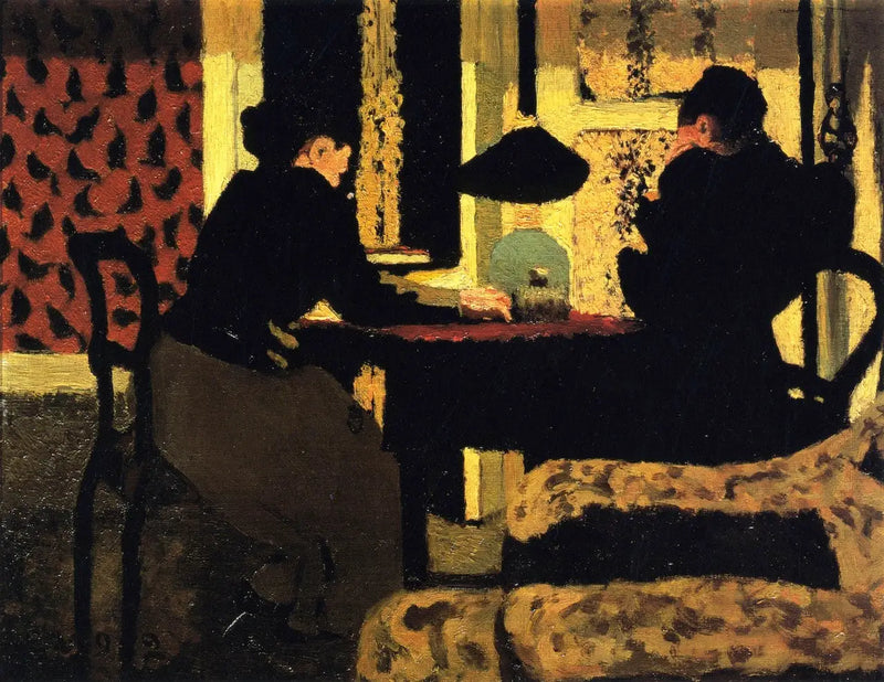 Bajo la lámpara - Édouard Vuillard