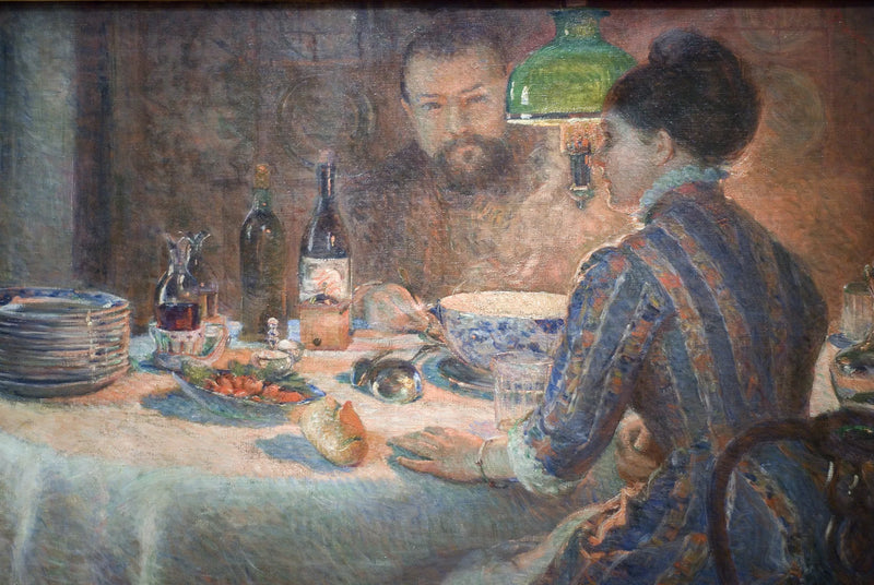 Bajo la lámpara - Marie Bracquemond