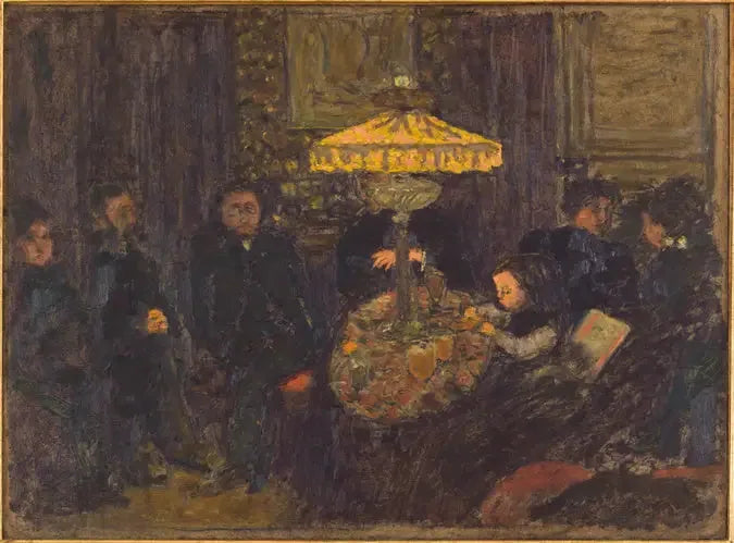 Bajo la lámpara - Pierre Bonnard