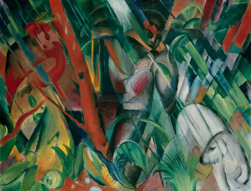Bajo la lluvia - Franz Marc