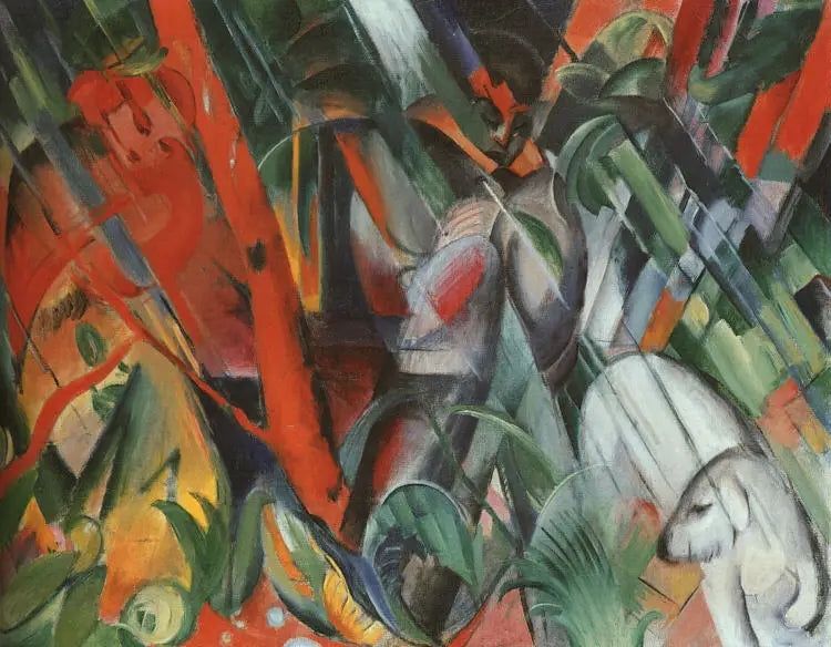 Bajo la lluvia - Franz Marc