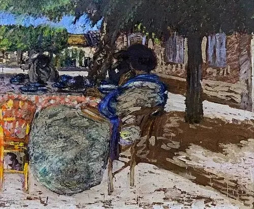 Bajo los árboles del pabellón rojo - Édouard Vuillard