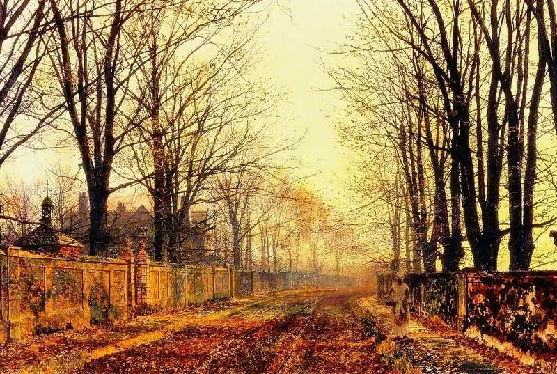 Bajo los hayas - John Atkinson Grimshaw