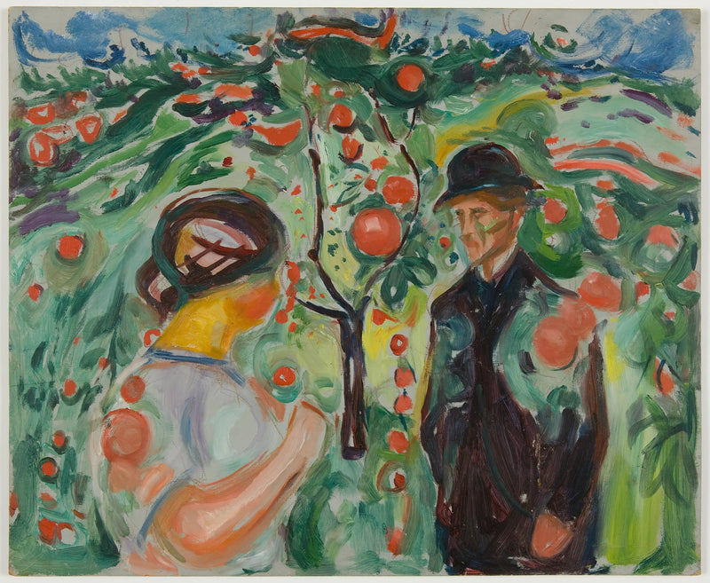 Bajo las manzanas rojas - Edvard Munch