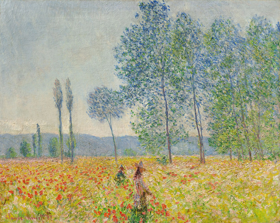 Bajo los álamos, efecto de sol - Claude Monet