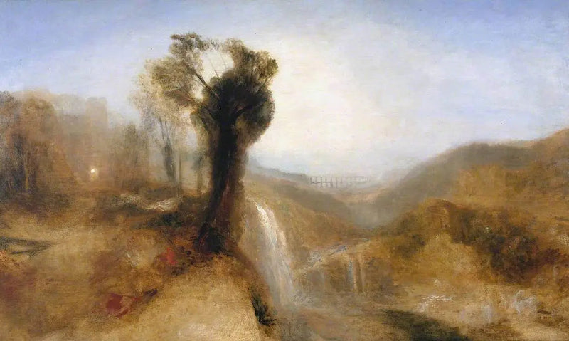 Paisaje del Sur con un Acueducto y Cascada - J. M. W. Turner