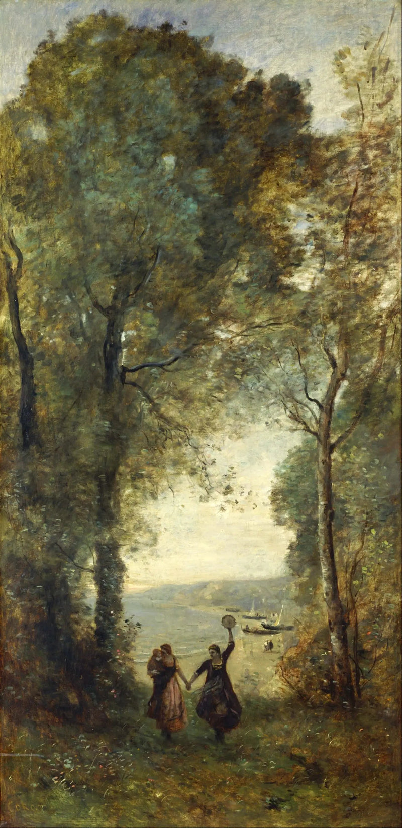 Recuerdo de la playa de Nápoles - Jean-Baptiste Camille Corot