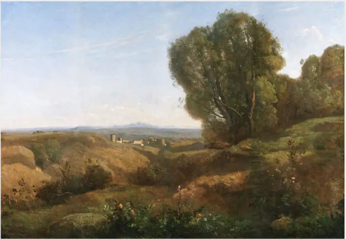 Souvenir de Roquemaure dans le Gard - Jean-Baptiste Camille Corot image 1 copie de tableau peinte à la main