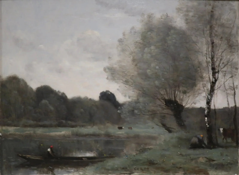 Recuerdo de Ville-d'Avray. Sauces y abedules junto al estanque - Jean-Baptiste Camille Corot