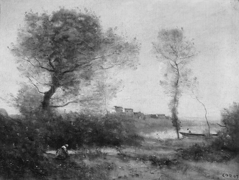 Recuerdo de las orillas del Saône - Jean-Baptiste Camille Corot