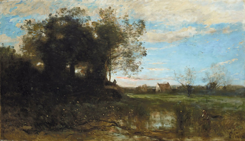 Recuerdo de las dunas de Dunkerque - Jean-Baptiste Camille Corot