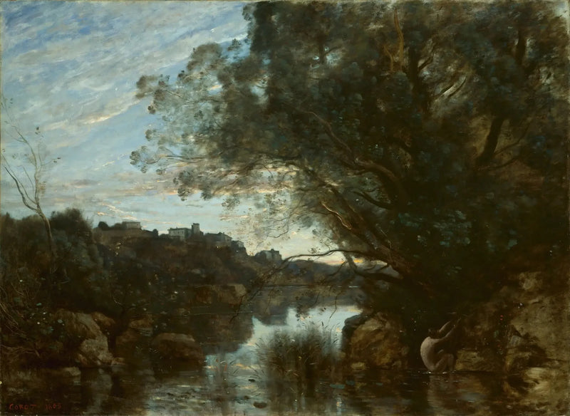 Recuerdo de los alrededores del lago de Nemi - Jean-Baptiste Camille Corot