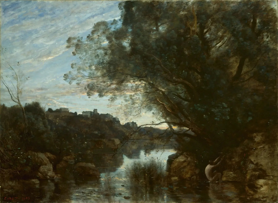 Recuerdo de los alrededores del lago de Nemi - Jean-Baptiste Camille Corot