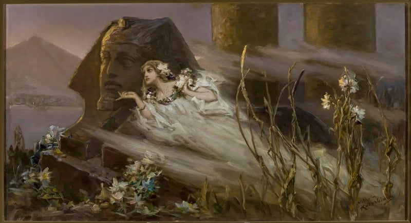 Esfinge y una mujer fantasma - Wilhelm Kotarbiński