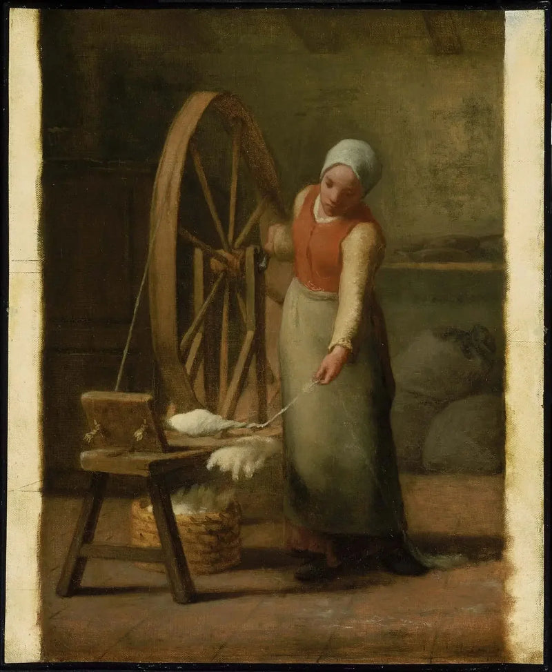 Spinner de pie - Jean-François Millet