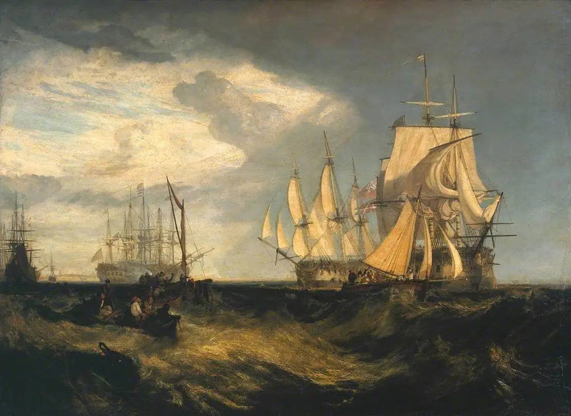 Spithead: Dos barcos daneses capturados entrando en el puerto de Portsmouth - J. M. W. Turner
