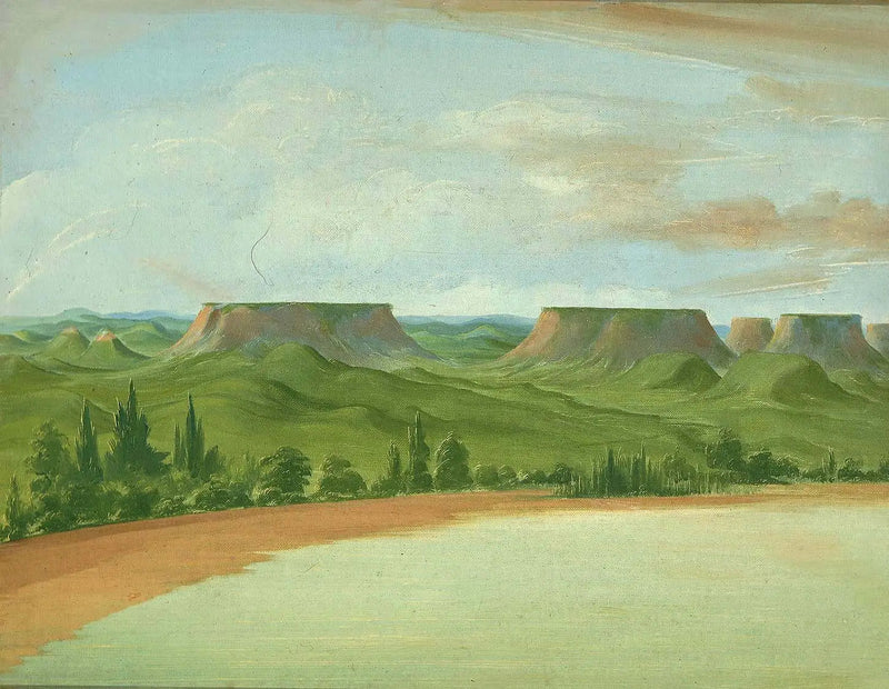Colinas Cuadradas, a 1.200 millas por encima de San Luis - George Catlin
