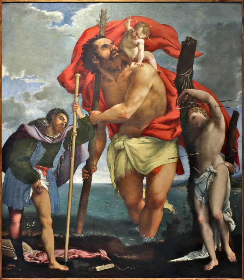San Cristóbal, San Roc, San Sebastián - Lorenzo Lotto