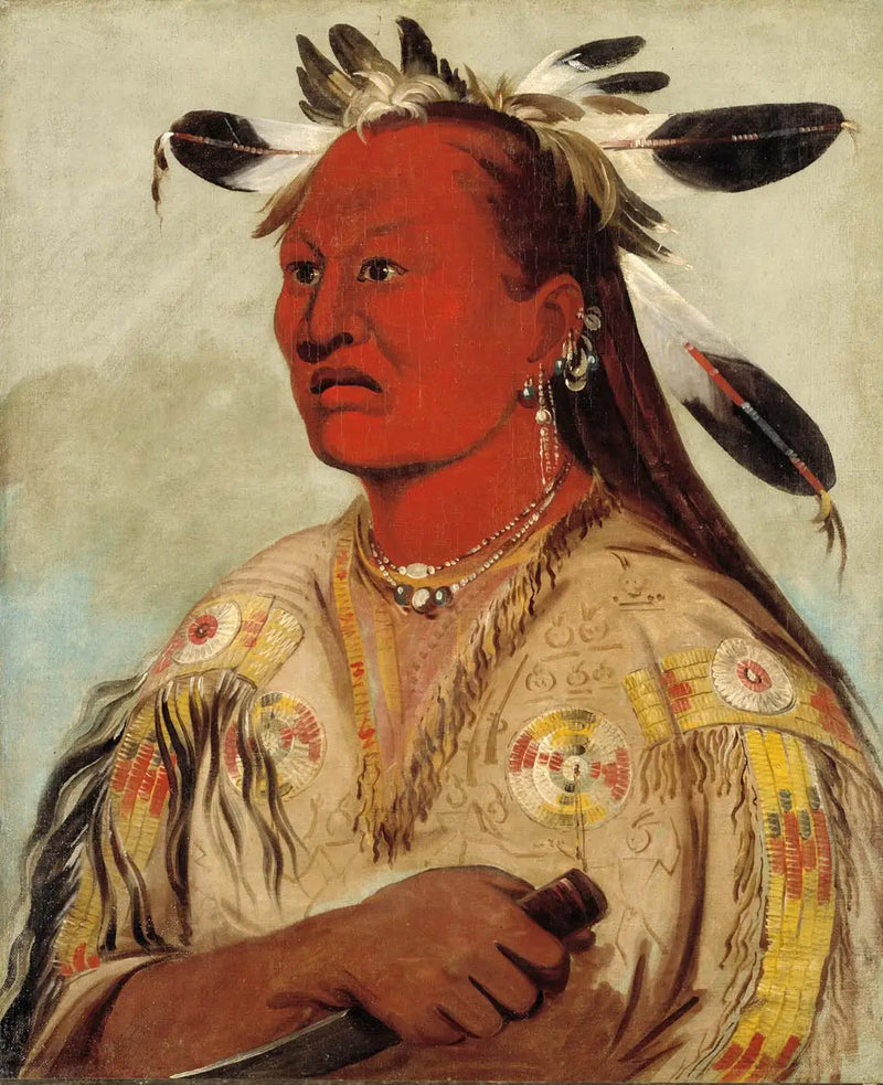 Stán-au-pat, Mano Sangrienta, jefe de la tribu - George Catlin